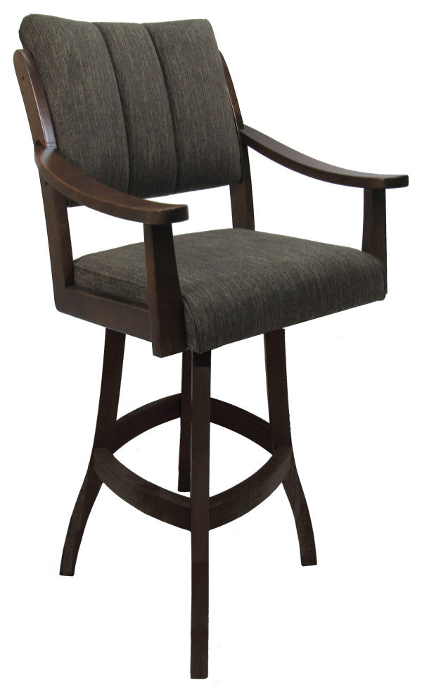 Swivel Counter Wood Bar Stool Casa on S-Base, Sanora Brown, Brown Honey, 30"