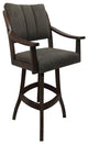 Swivel Counter Wood Bar Stool Casa on S-Base, Sanora Brown, Brown Honey, 30"