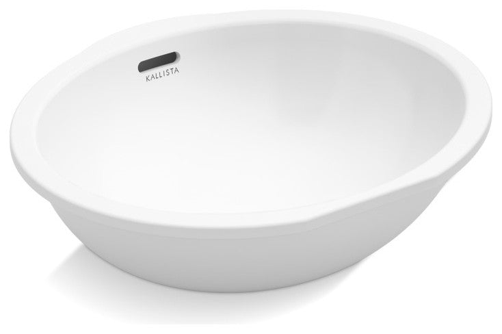 Perfect Under-Mount Basin, Soft Oval With Overflow, Glazed