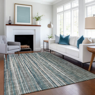 Premium Machine Washable Mayfield AMF31 Peacock 5' x 7'6" Rug