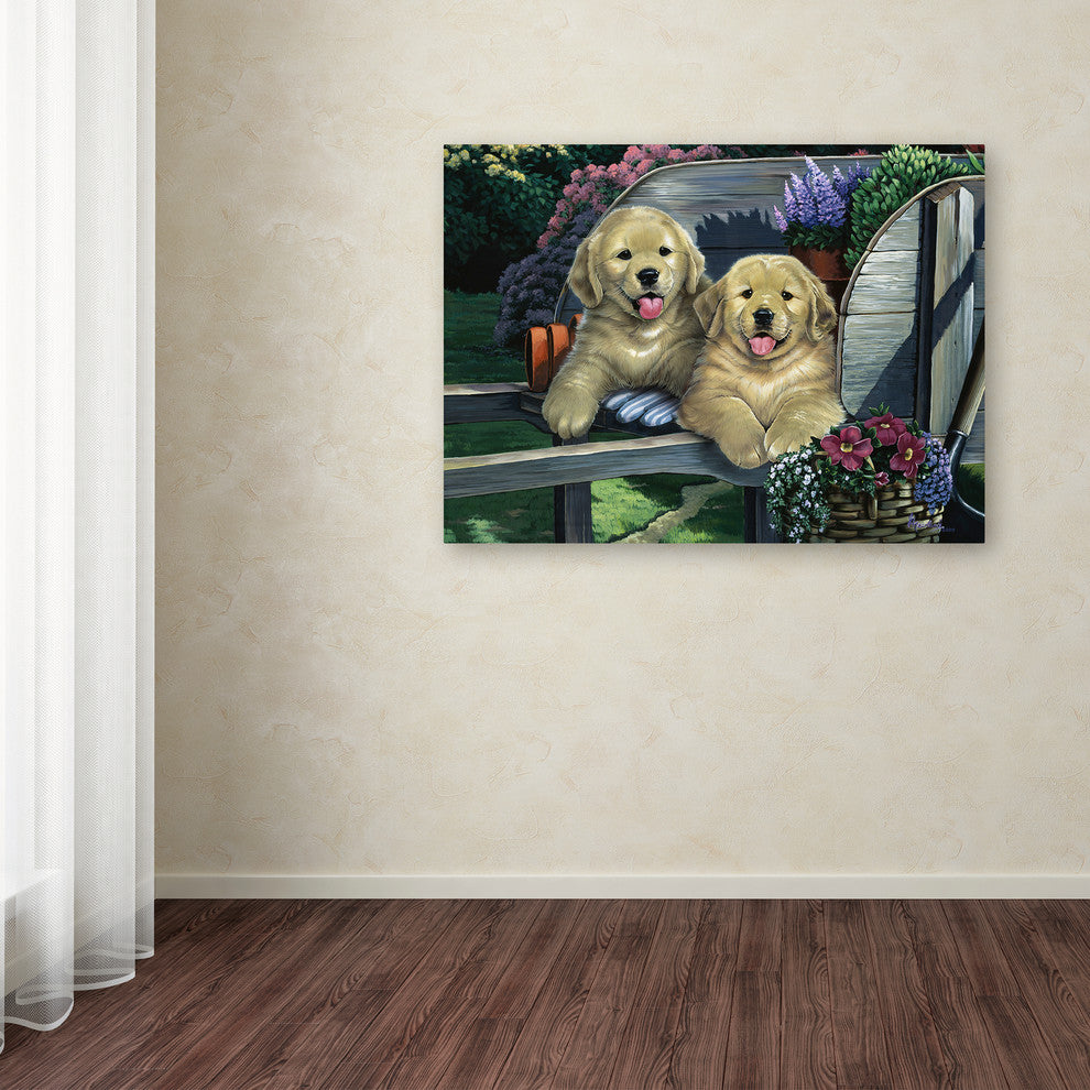 Jenny Newland 'Wagging Along For The Ride' Canvas Art, 24x18