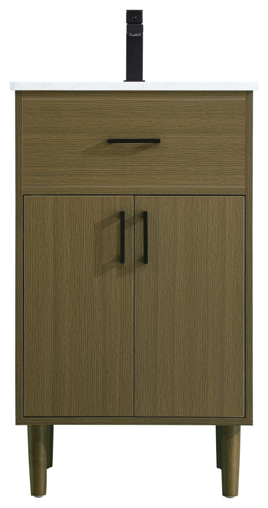 Home Living 20" Single Bathroom Vanity, Chestnut Brown
