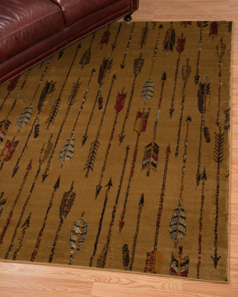 United Weavers Affinity Quilted Arrow Natural Oversize Rug 7'10x10'6