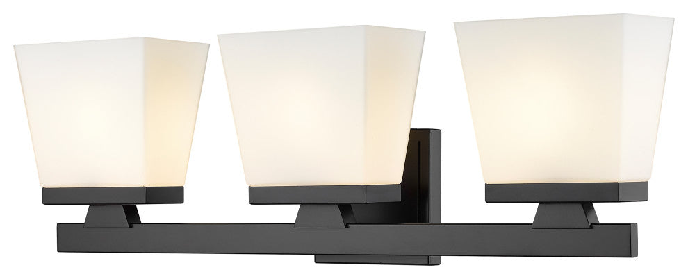 Zlite 1937-3V-MB 3-Light Vanity, Etched Opal