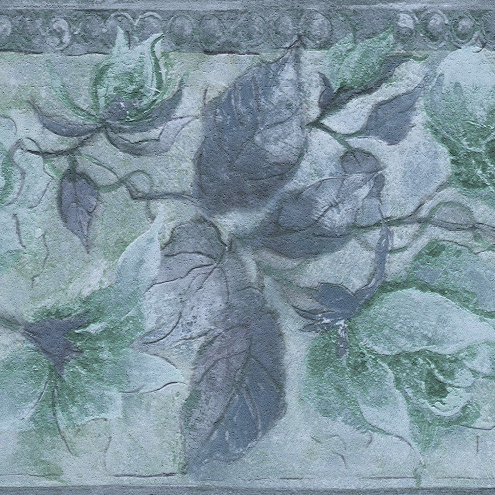 Flowers Peel and Stick Wallpaper Border 15'x7"