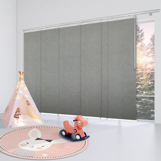 Lucienne 6-Panel Track Extendable Vertical Blinds 98-130"W