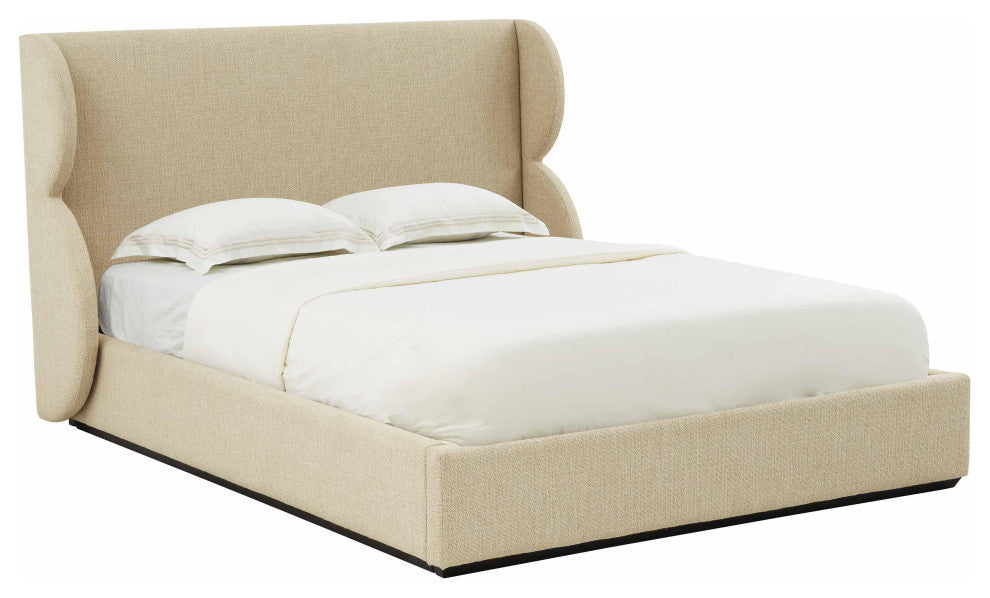 TOV Furniture Jibriyah Beige Tweed Bed in King