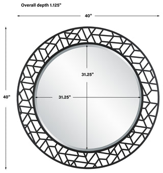 Uttermost 09907 Mosaic Metal Round Mirror