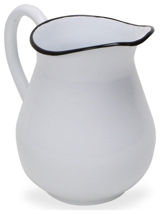 Lacquered White Pitcher Decor