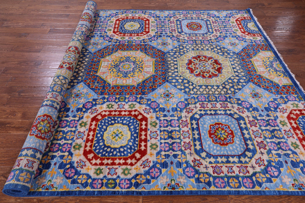 Handmade Mamluk Wool Rug 8' 2" X 10' 5" - Q15394