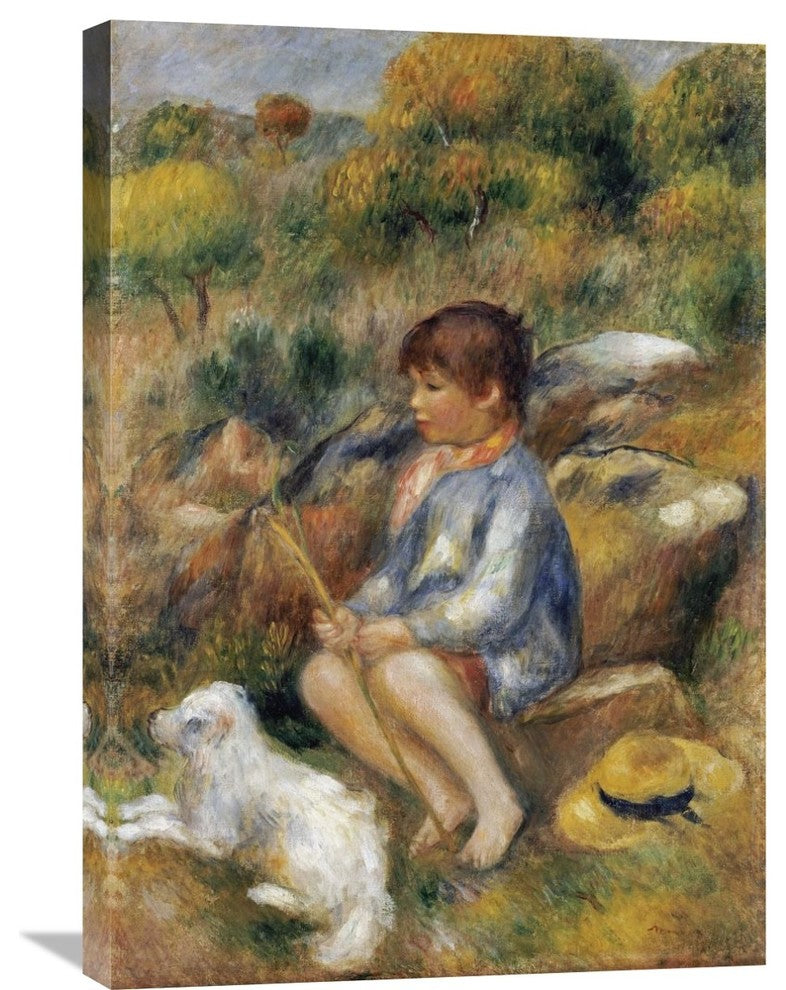 "Young Boy By a Brook" Artwork, 21" x 30"