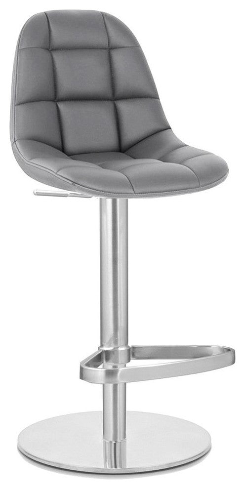 Rochelle Bar Stool - Round Flat Base, Slate