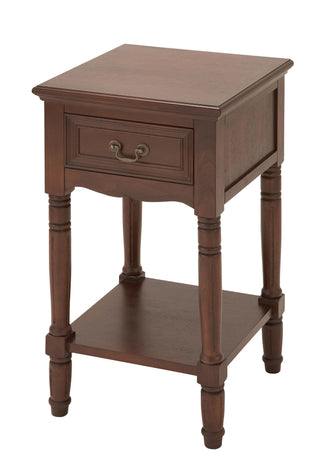 Urban Designs Solid Wood Night Stand Table, Dark Brown