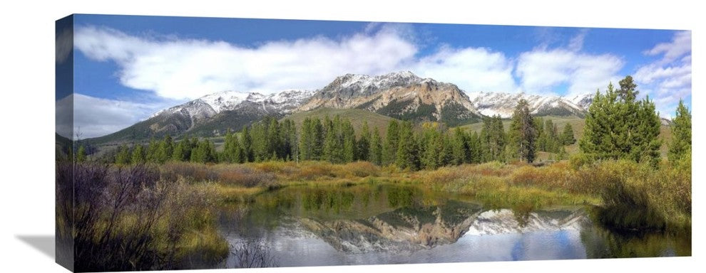 "Easely Peak, Boulder Mountains, Idaho" Artwork, 30" x 12"