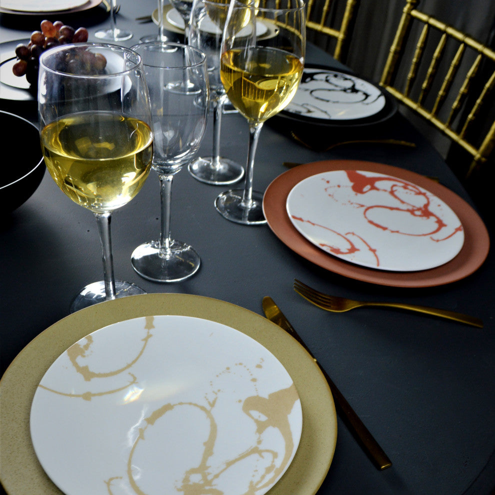 Euro Ceramica Nile 12-Piece Dinnerware Set, Service for 4, Opulent Luxor