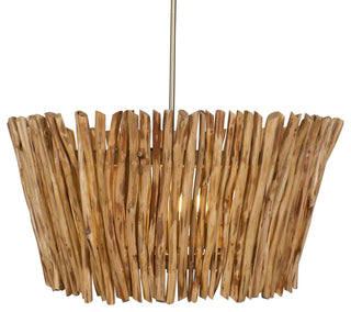 Uttermost Rhea 4 Light Wood Branch Chandelier