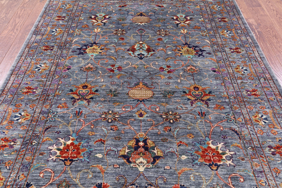 5' 9" X 7' 9" Persian Tabriz Hand Knotted Wool Rug Q9850