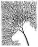 Wire Tree Wall Art, Rectangular, Metal, Black
