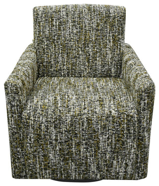 Lounge Upholstered Swivel Club Chair, Paris Green