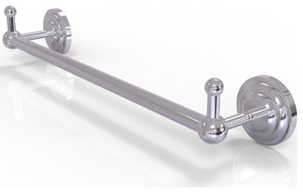 Prestige Que New 30" Towel Bar with Integrated Hooks, Polished Chrome