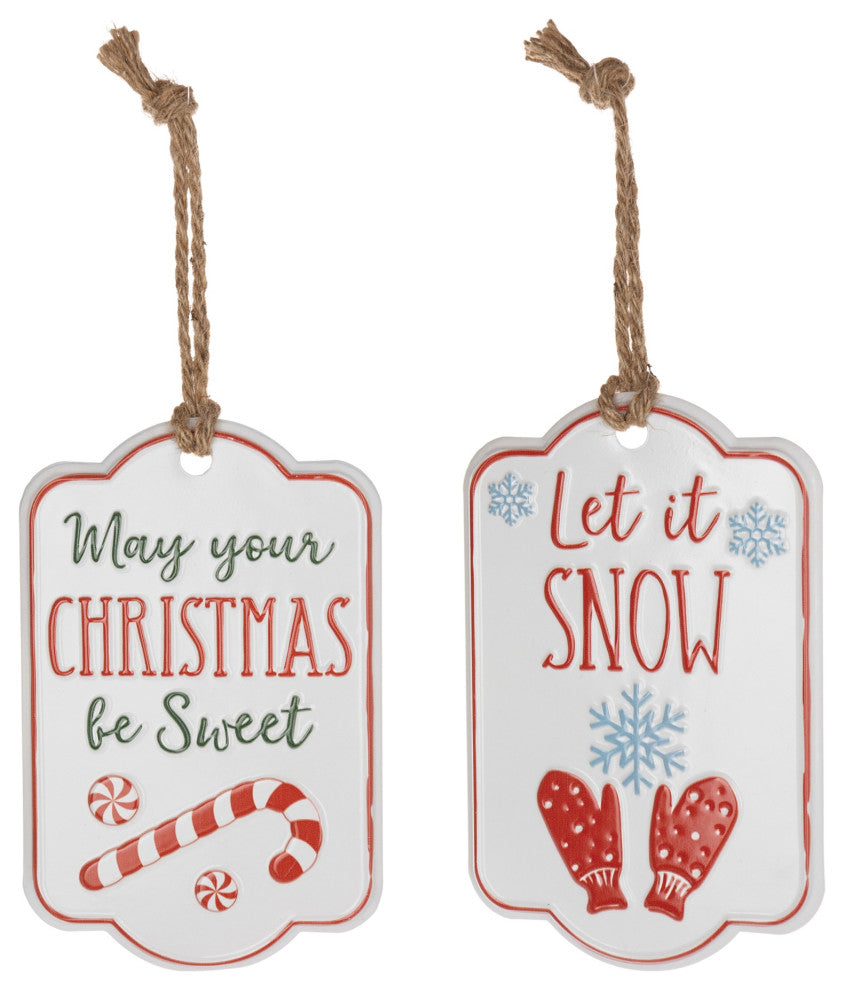 Holiday Sentiment Tag Ornament, 12-Piece Set