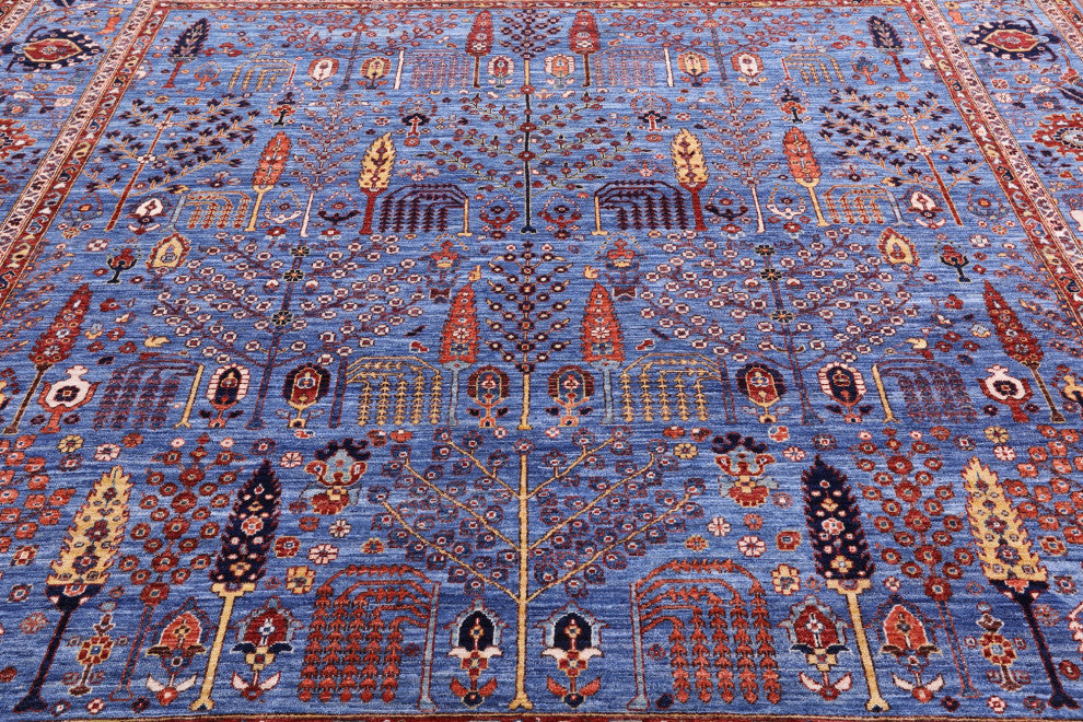9' Square Persian Ziegler Handmade Rug - Q12888