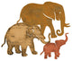 Elephant Family, Wooden Decorative Wall Art, Small