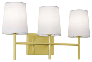 Rose 3-Light LED Vanity, Satin Brass