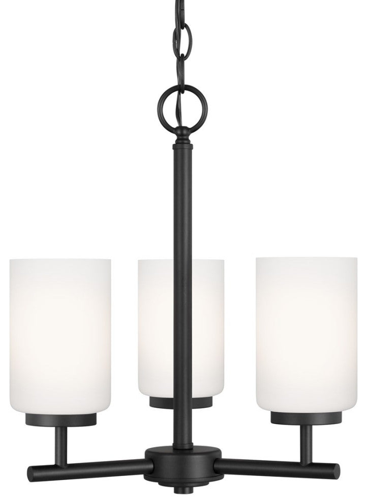 Sea Gull Oslo 3-Light Chandelier Midnight Black