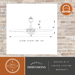 Austin 52" LED Ceiling Fan Black with Chrome