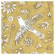 "Color my World Nordic Woodcut I Gold" Paper Print by Daphne Brissonnet, 26"x26"