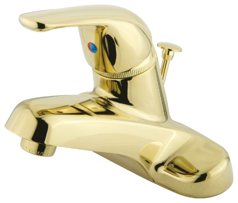 Kingston Brass Single-Handle 4" Centerset Bathroom Faucet, Polished Brass