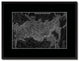 Russia Siberia Vintage Monochrome Map Canvas, 16"x21"