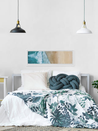 "Tired Surfer" Framed Painting Print, 45x15
