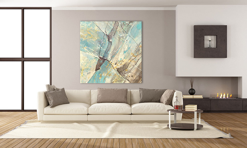 "Blue Water II" Fine Art Canvas Print, 54"x54"