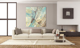 "Blue Water II" Fine Art Canvas Print, 54"x54"