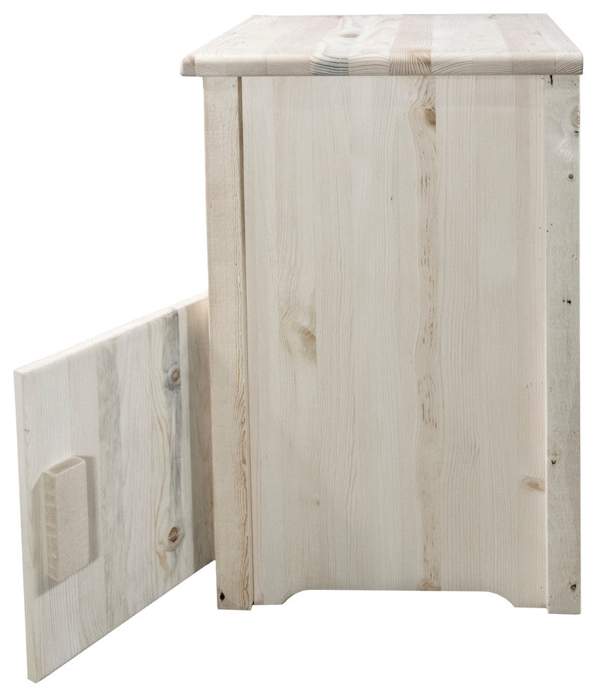 Homestead End Table with Door, Right Hinged, Ready to Finish