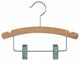 Wooden Kids Combo Hanger, Natural/Chrome Finish, Box of 100
