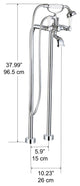 Ancona Classic Freestanding Floor Mount Clawfoot Tub Faucet with Hand Shower