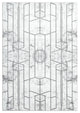 Abani Luna LUN180A Marble Silver Geometric Lines