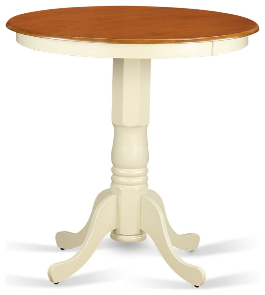 5 Pc Pub Table Set - Kitchen Dinette Table And 4 Bar Stools With Backs
