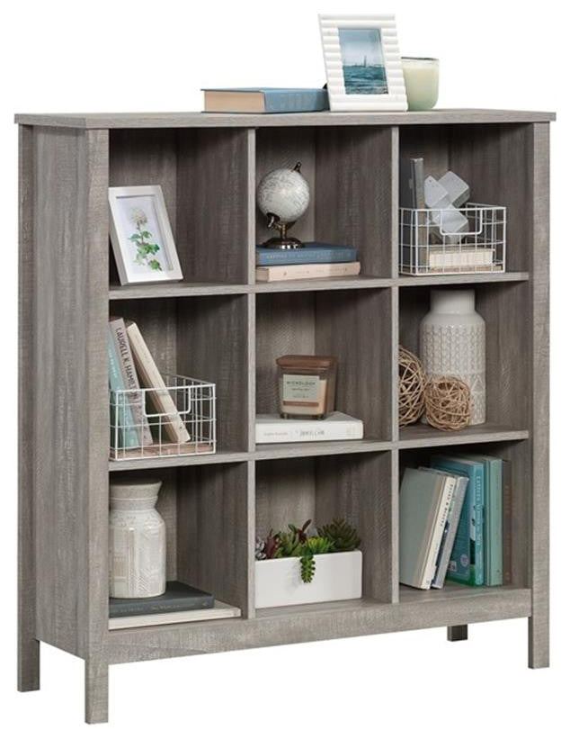 Pemberly Row Engineered Wood 9 Cube Storage In Spring Maple Finish