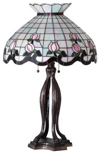 Meyda Lighting 228791 32" High Roseborder Table Lamp