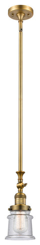 Small Canton 1-Light Mini Pendant, Brushed Brass, Seedy