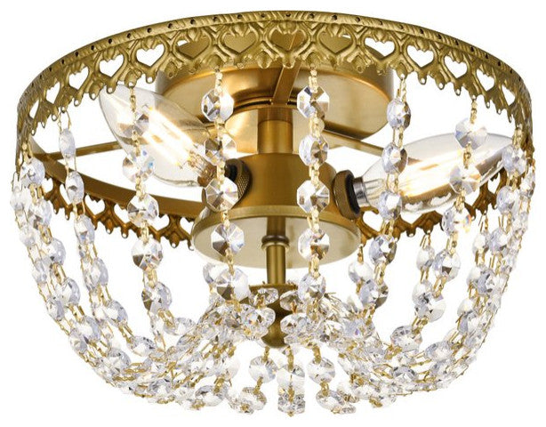 Kaine 10" Flush Mount, Brass