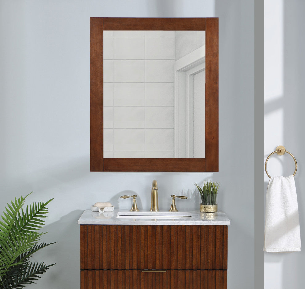 Monad Mirror, Walnut, 30" Wide
