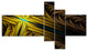 Intricate Multi colored Cross, Abstract Print On Canvas, 60"x32", 5 panels