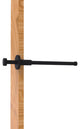 Modern Style Pullout Retractable Garment Rod, Matte Black