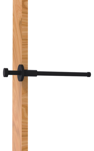 Modern Style Pullout Retractable Garment Rod, Matte Black