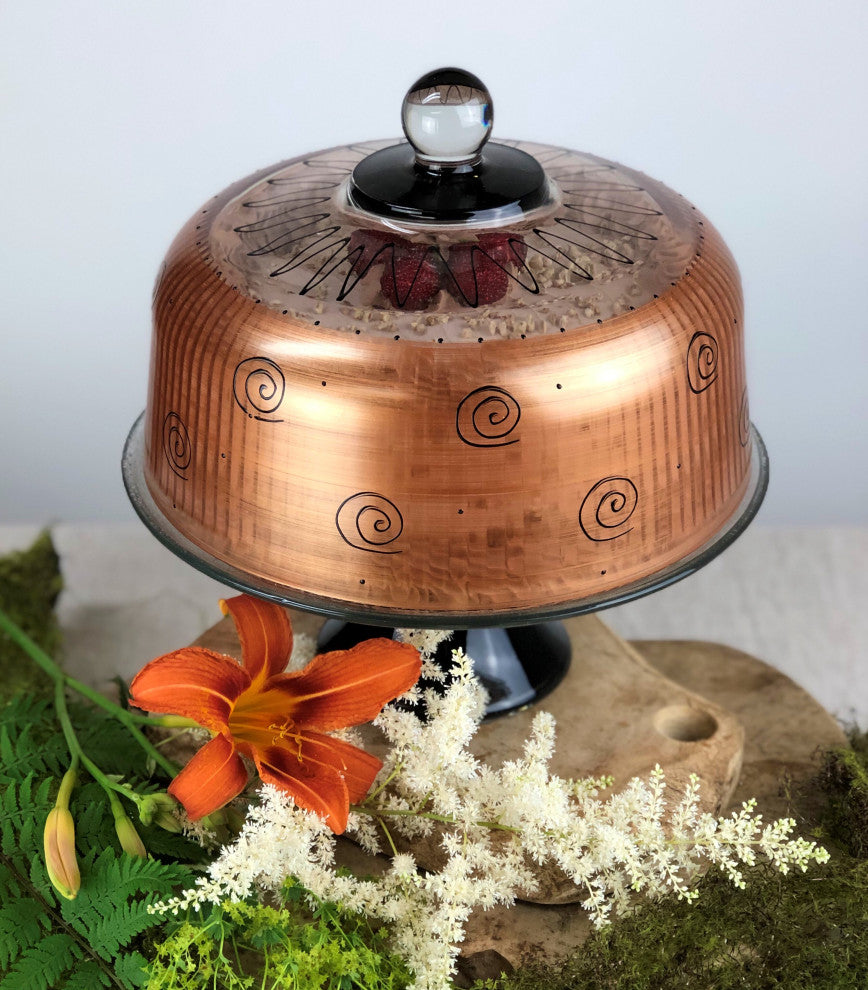 Gold Curl Cake Dome